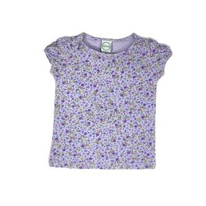 Circo Girl’s Floral Lavender Cup Sleeve Top